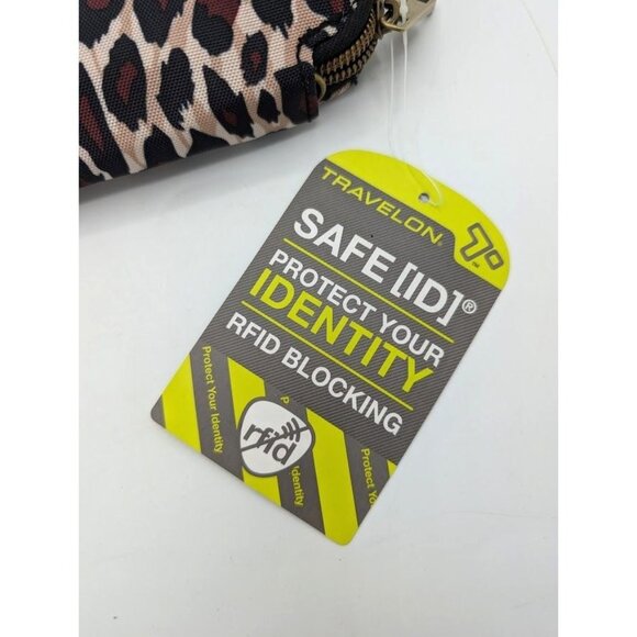 Travelon Wallet Wristlat Safe ID RFID Blocking Animal Print Clutch Checkbook NEW - Picture 3 of 7